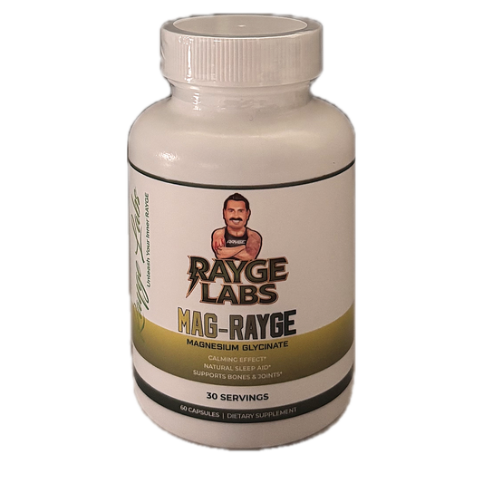 MAG-RAYGE magnesium glycinate bottle